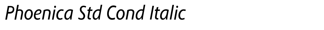 Phoenica Std Cond Italic image